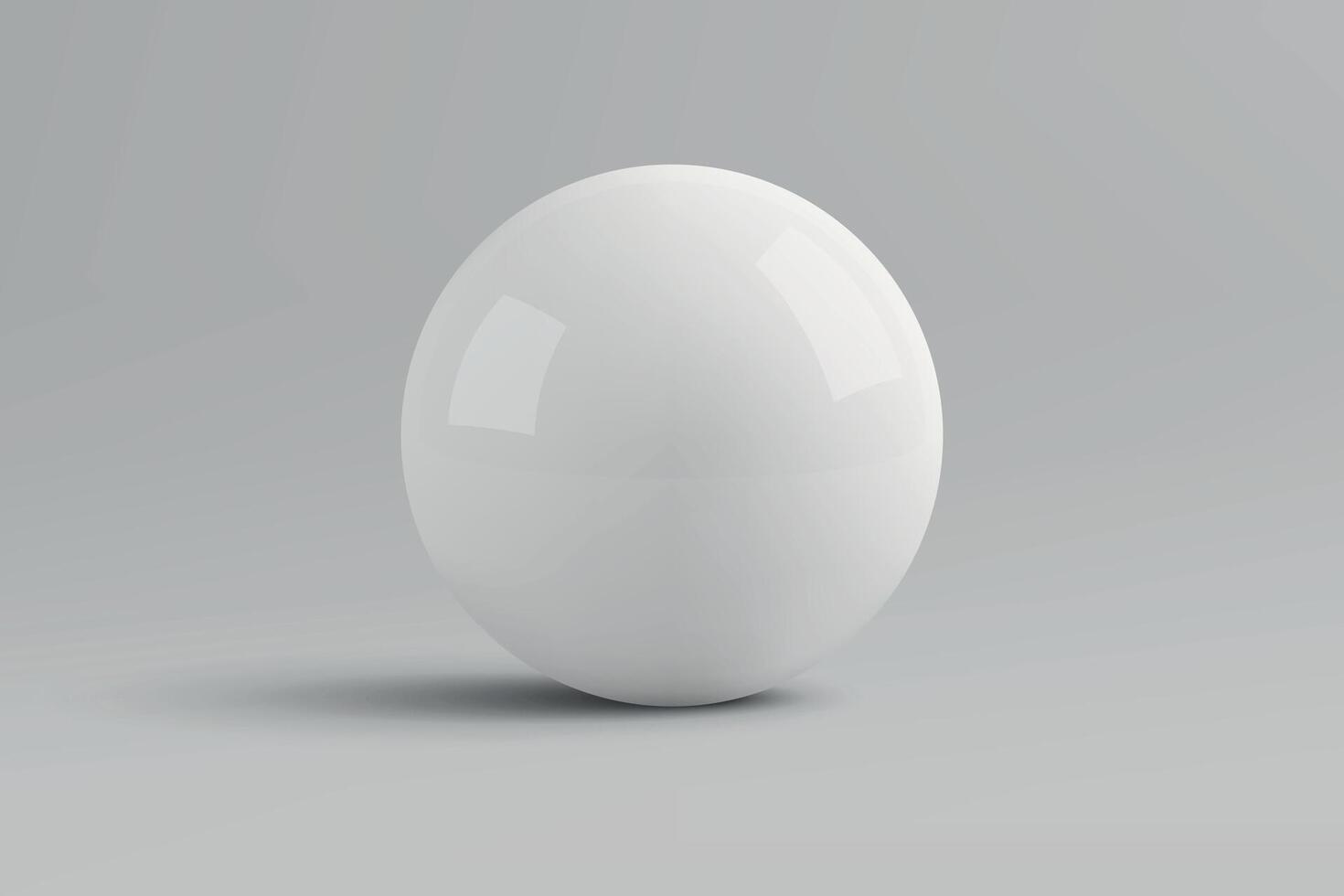 White sphere on a gray background vector