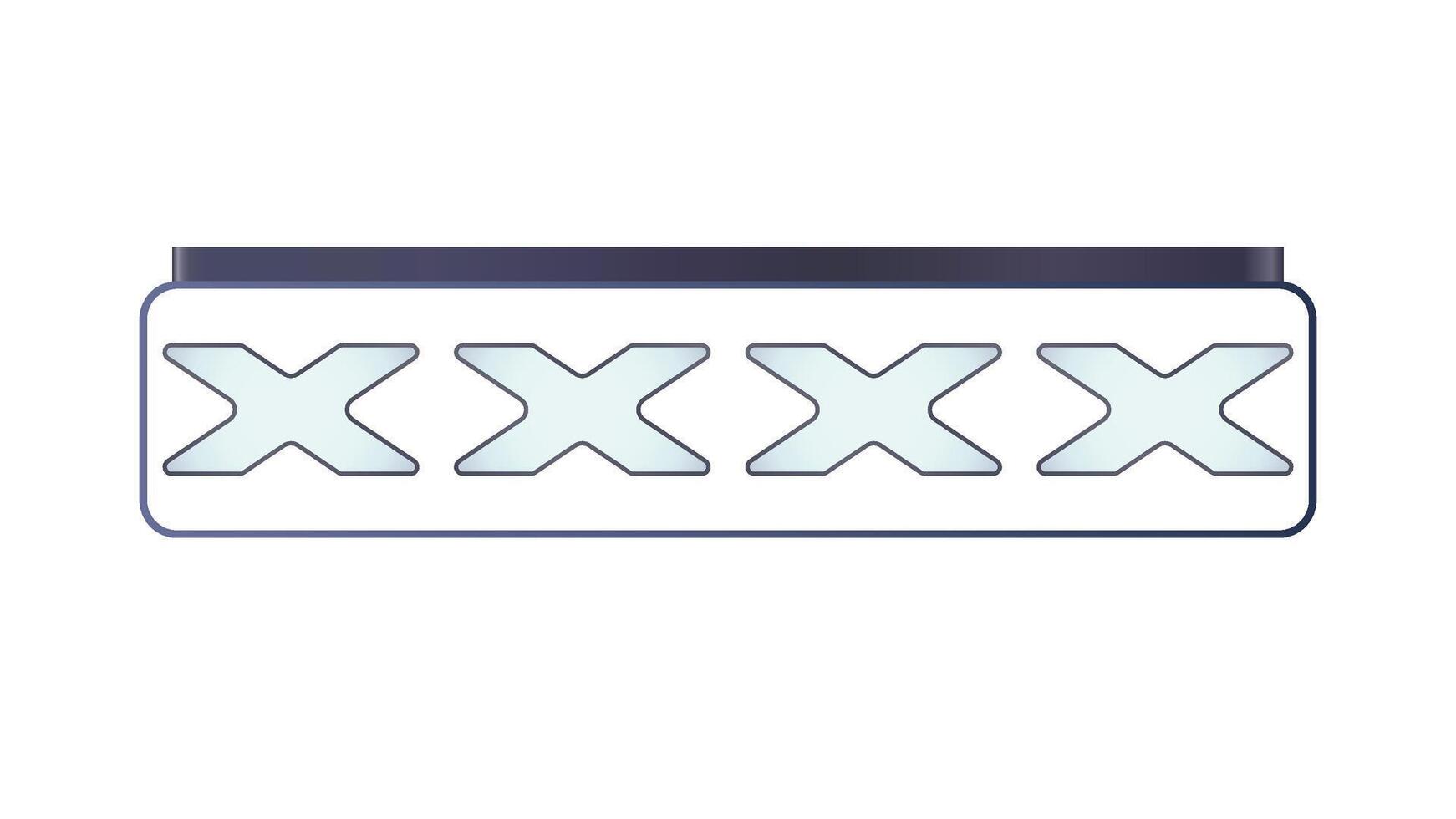 Game Show Triple Strike Indicator with Glow Effect vector