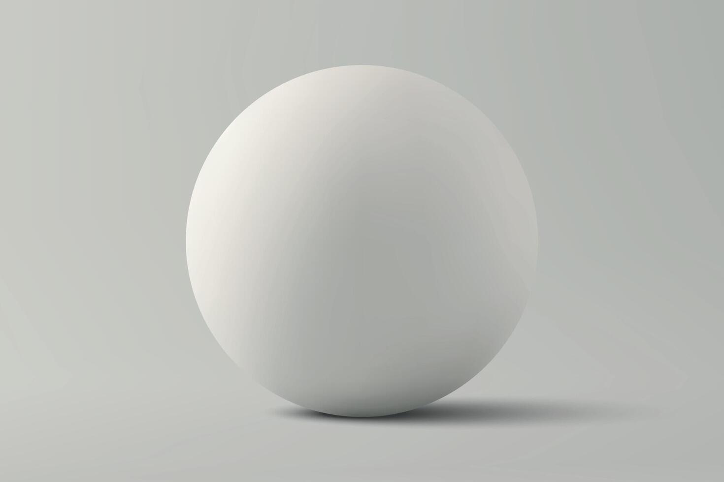 3d isometric White sphere on a gray gradient background vector