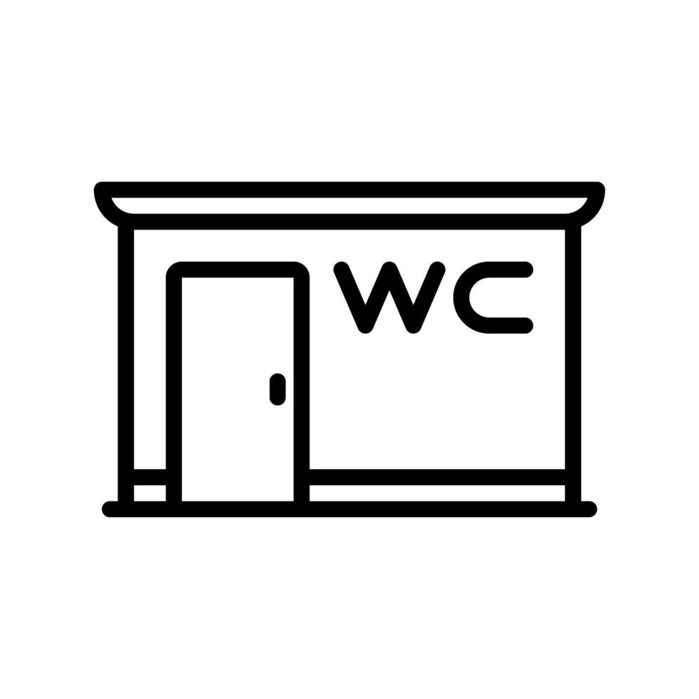 WC illustration sign or icon. Bathroom symbol. restroom logo. vector