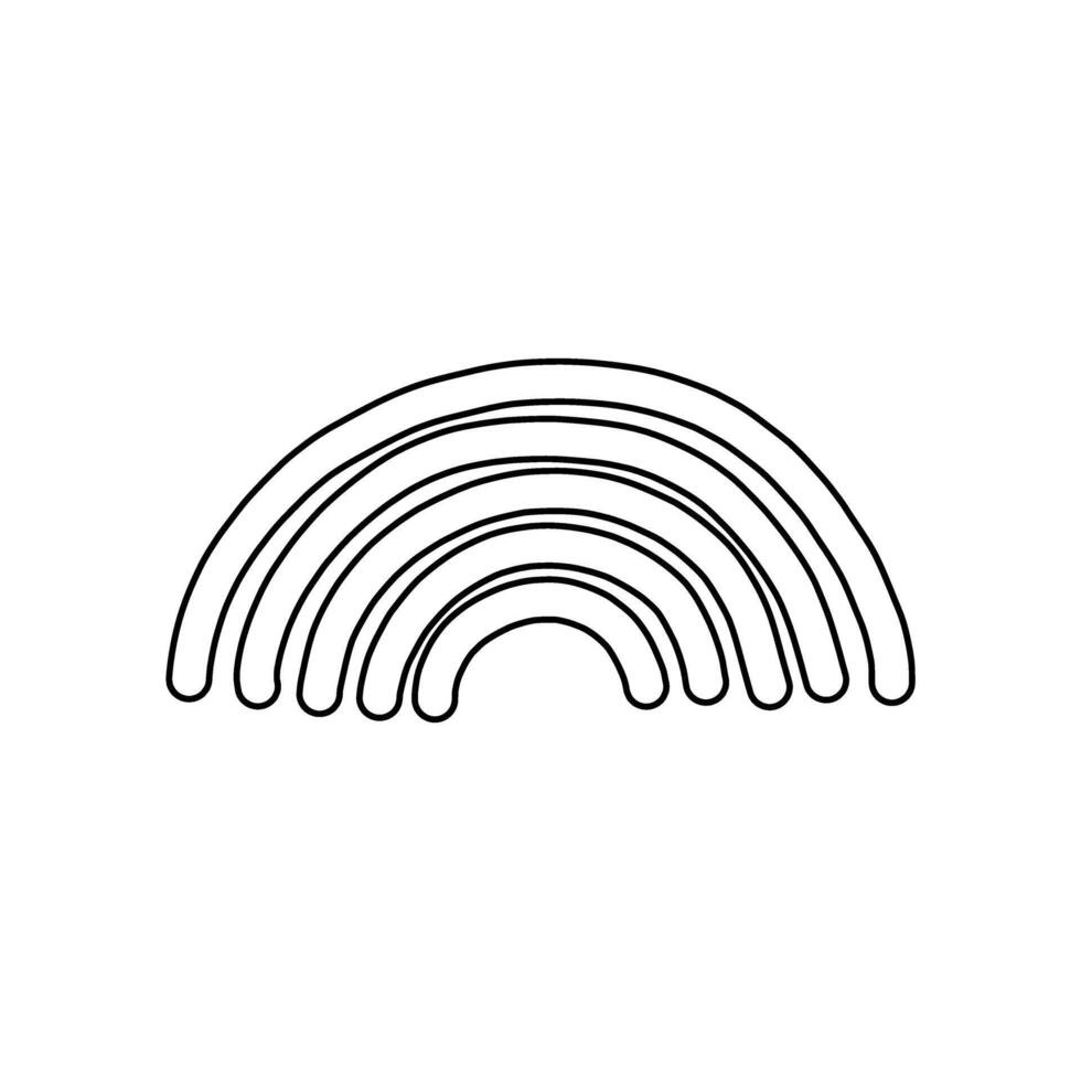 Rainbow icon illustration. vector