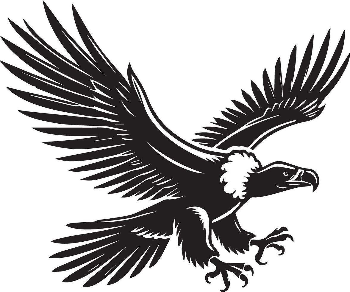 Silhouette illustration of Condor birds. vector