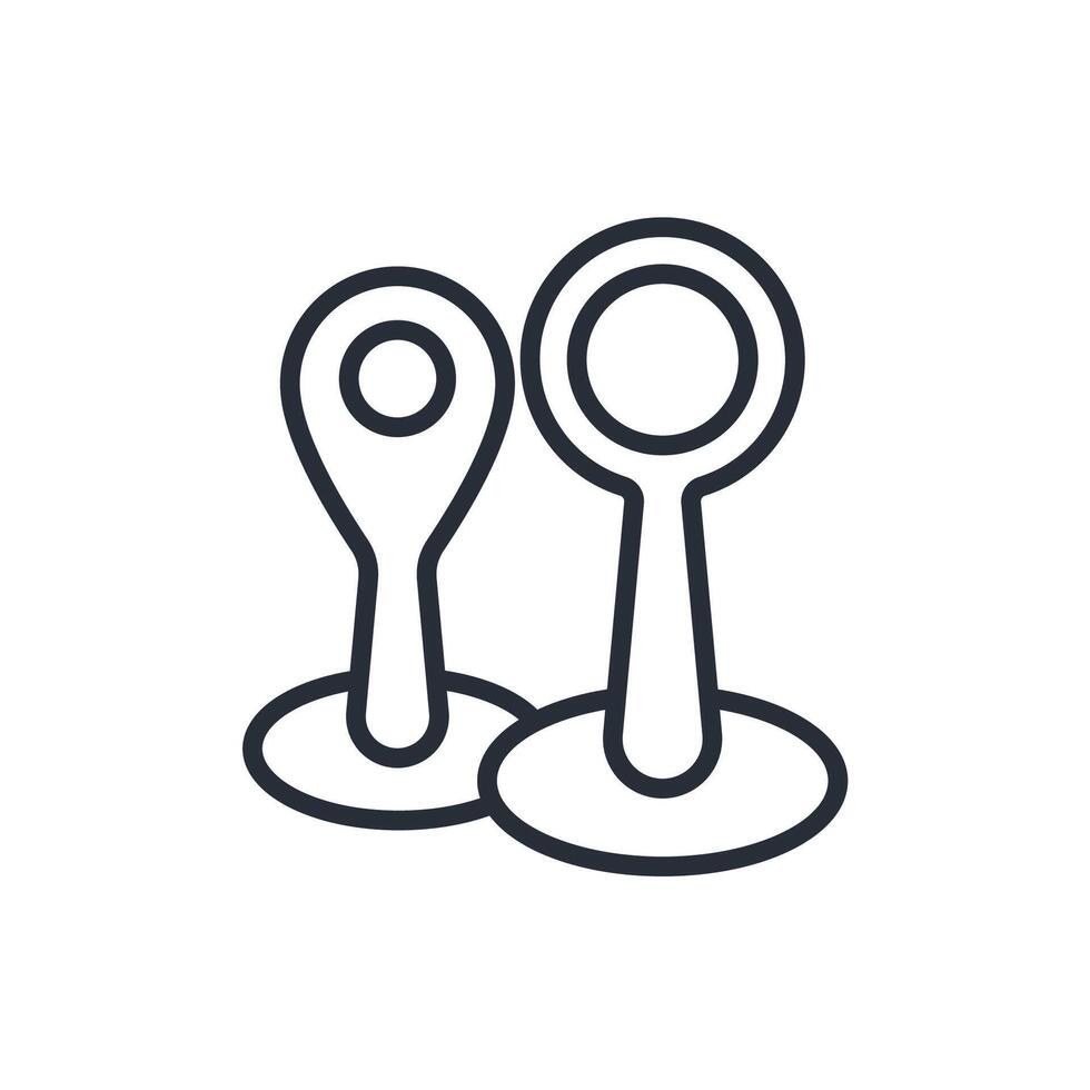 pin marker icon. .Editable stroke.linear style sign for use web design,logo.Symbol illustration. vector