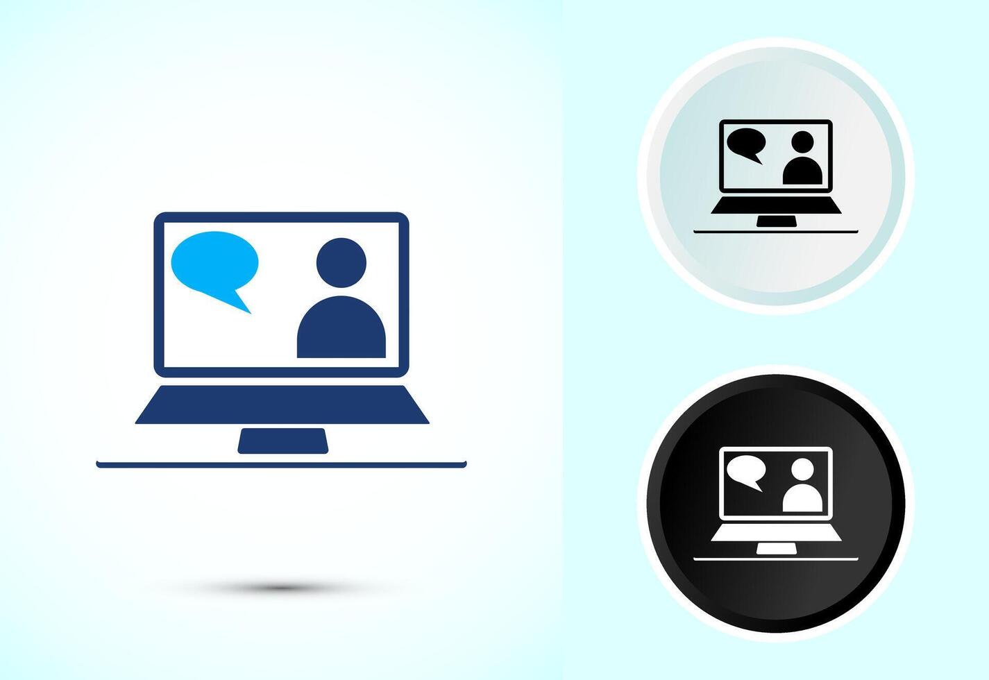 Online training icon, Webinar icon for website design, logo, app, template, ui, etc. vector