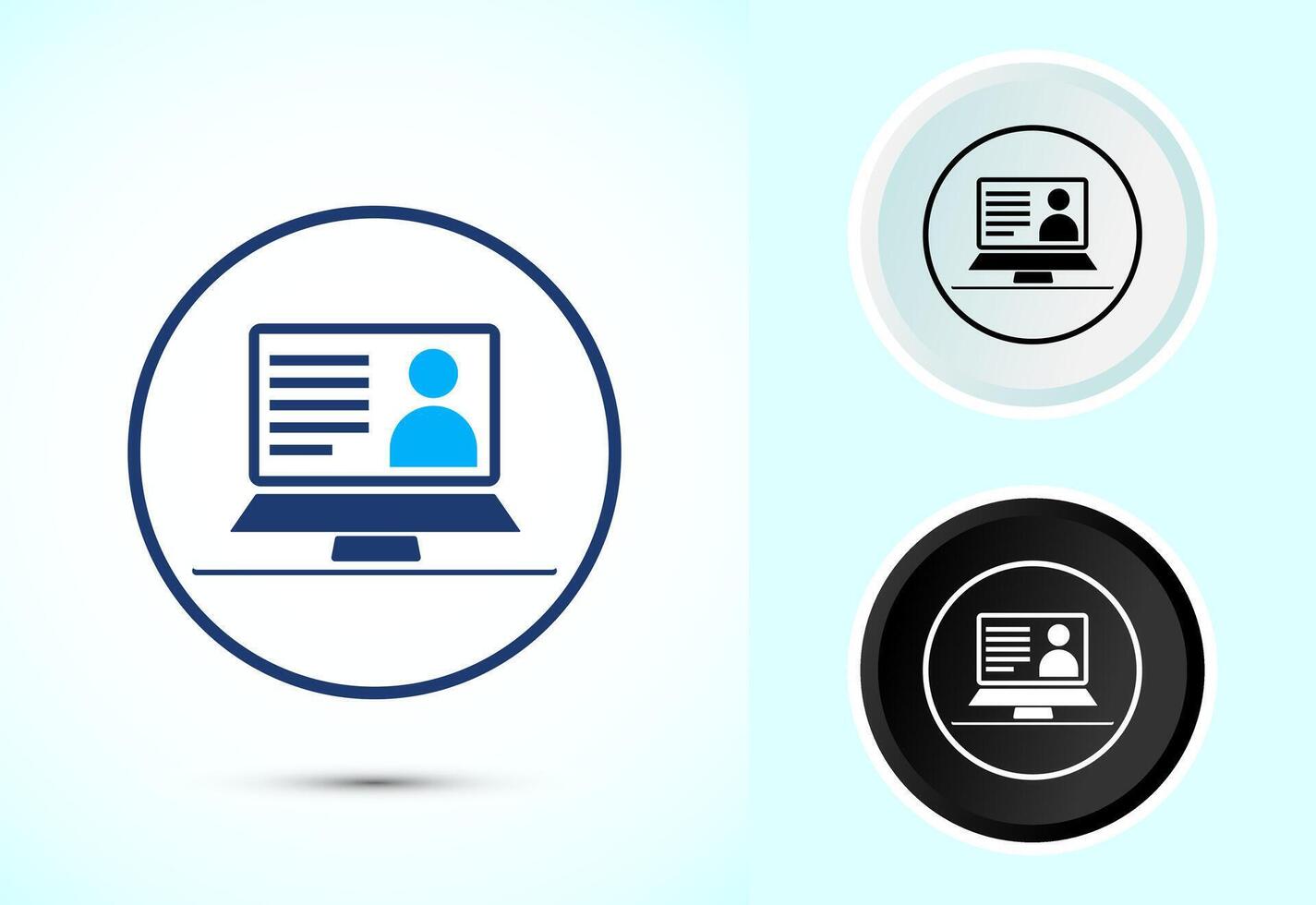 Online training icon design illustration, Webinar icon for website design, logo, app, template, ui vector