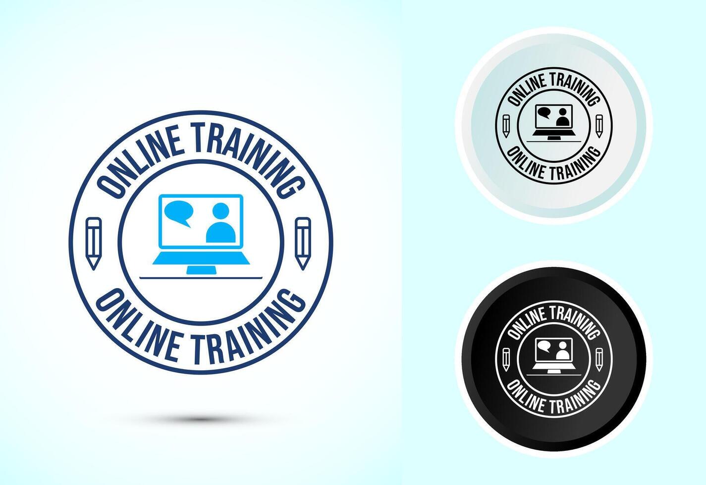 Online training icon design, Webinar icon for website design, logo, app, template, ui, etc. vector
