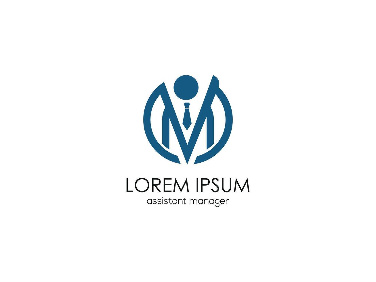 Assistant Manager logo Simple Elegant Flat Minimal Design vector