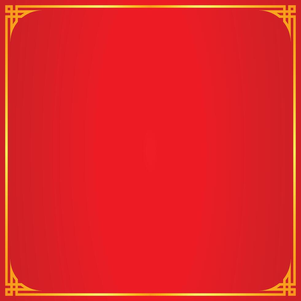 gold frame square 1 line border corner red background for copy space text vector