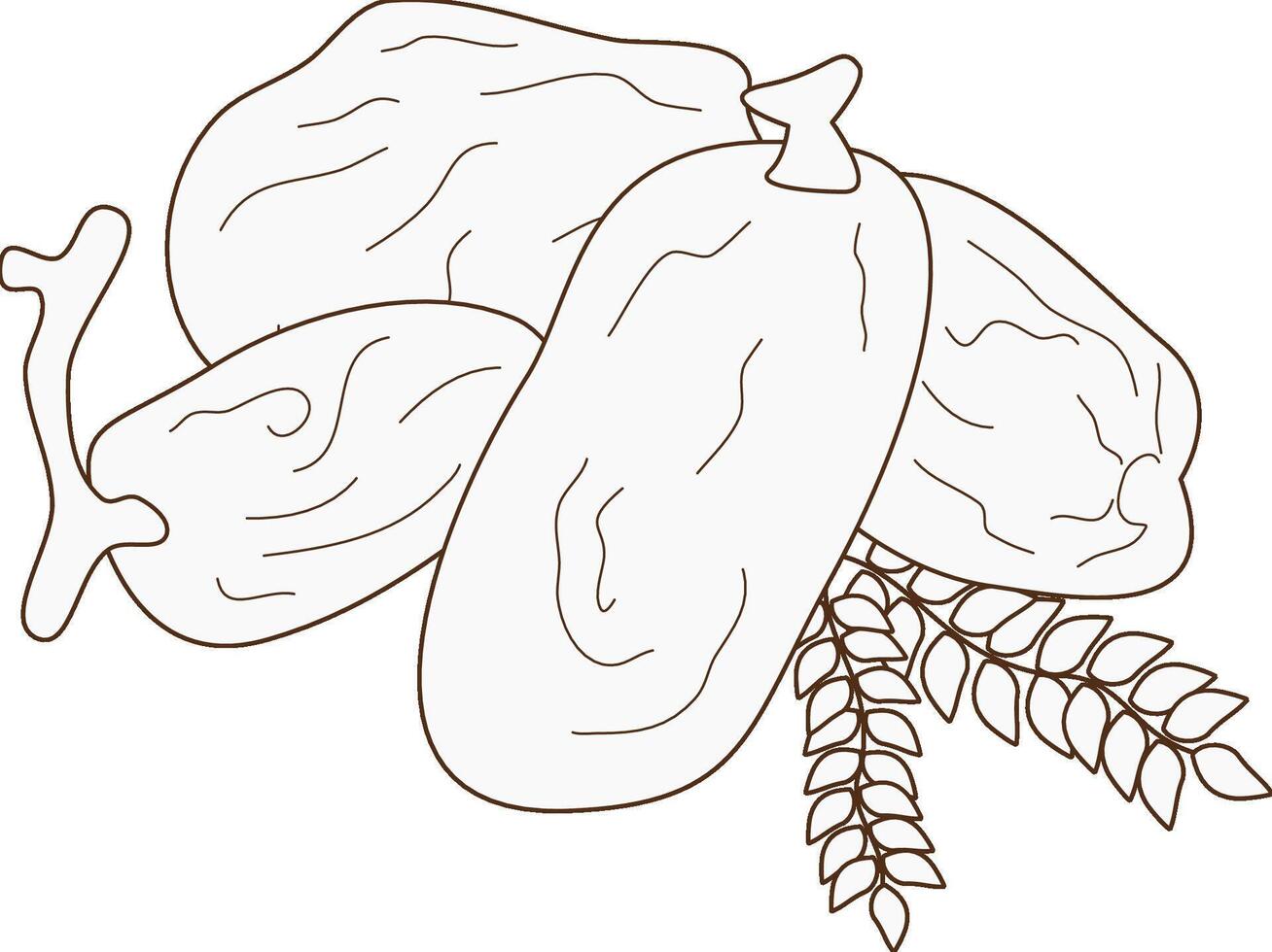 four dates Hand-drawn vector