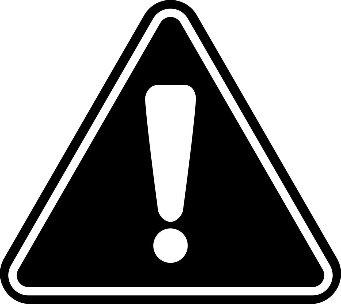 Exclamation mark sign. Alert attention warning symbol. Hazard caution triangle sign isolated on white background vector