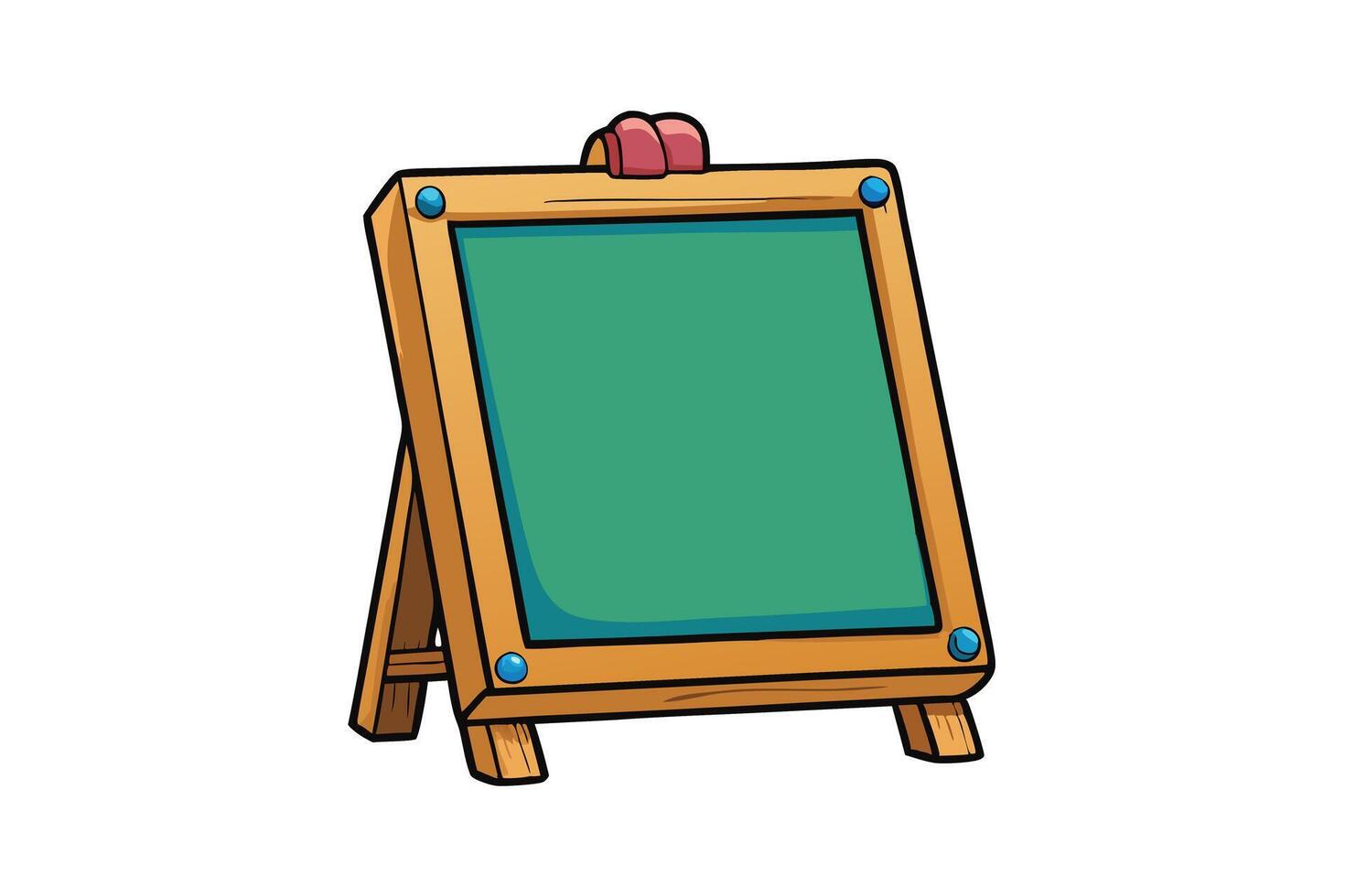 Playful cartoon chalkboard mascot illustration with vibrant colors and engaging details, great for school related projects and learning themes vector