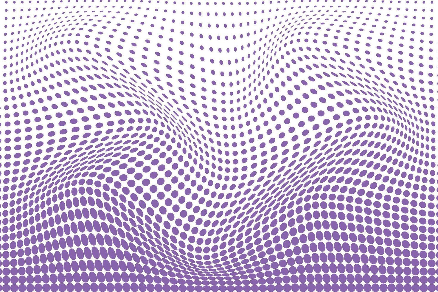 simple abstract violet color big to small polka dot half tone wavy distort pattern that can be used as a background or texture vector