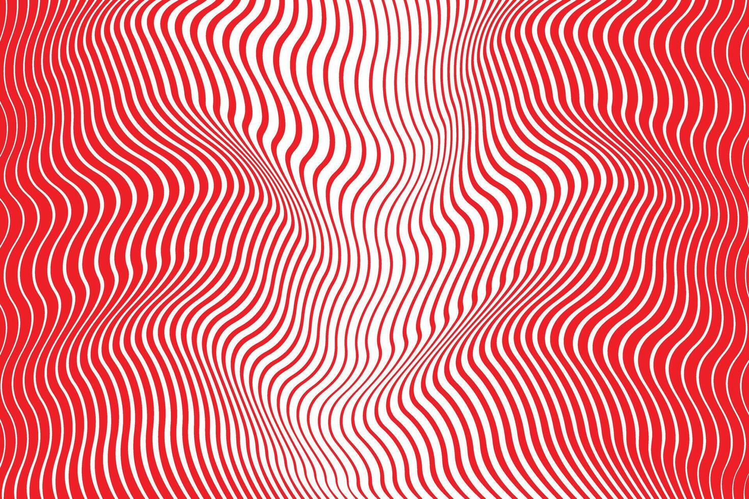 simple abstract red color halftone big to small blend zig zag wavy line pattern vector