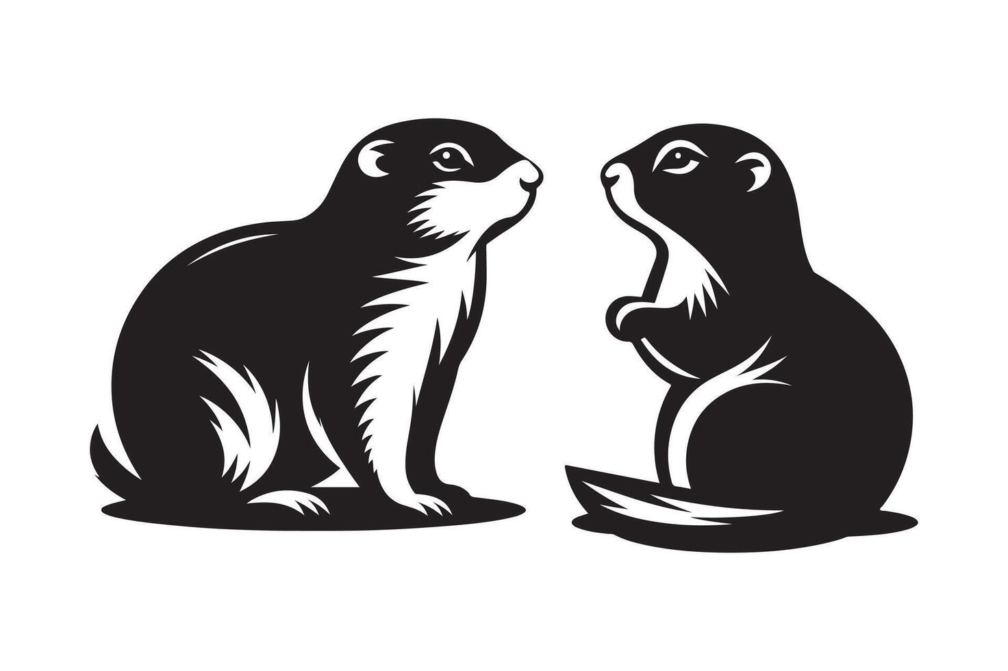 Prairie Dog Silhouette Vectors Set for Designers and Illustrators