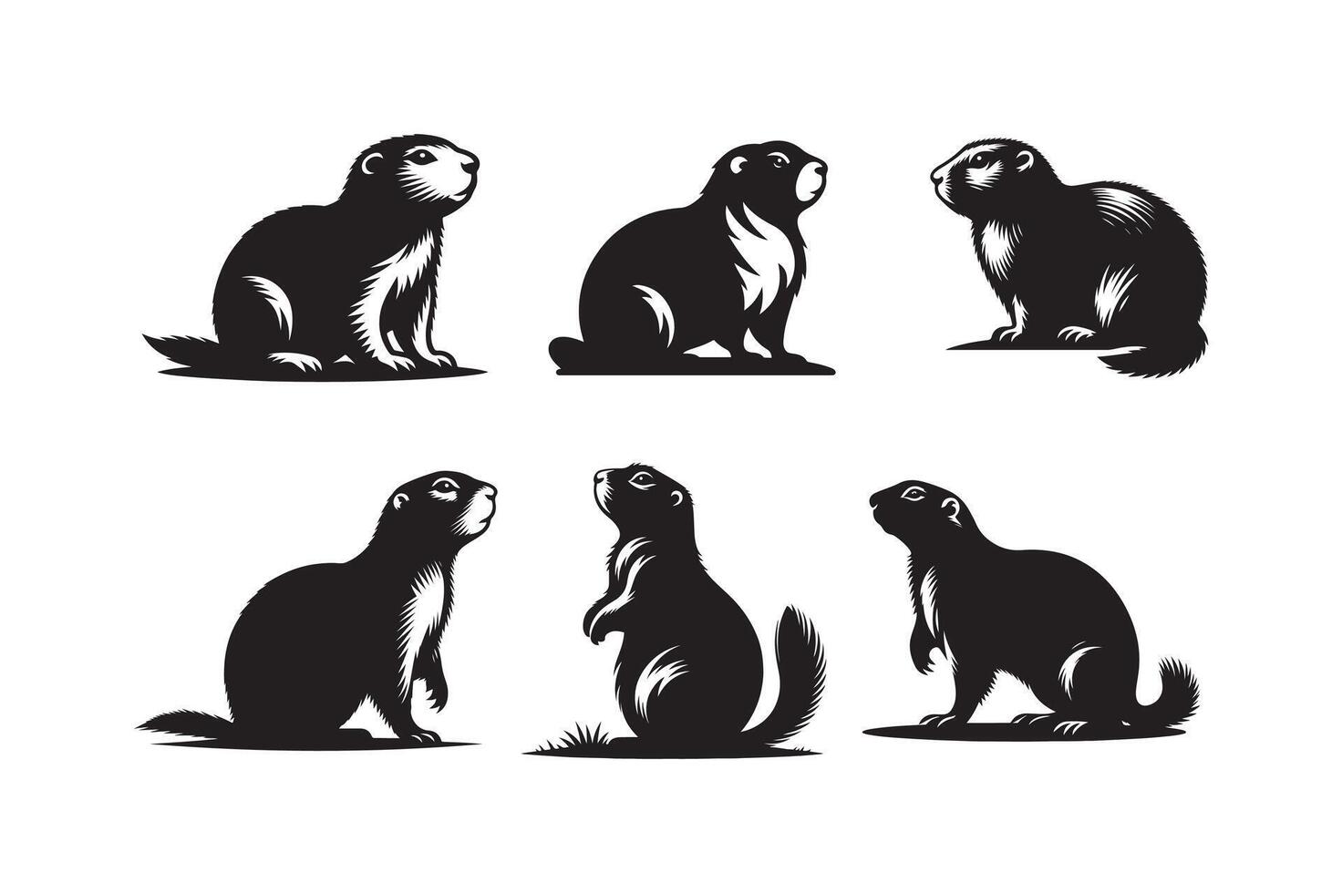 Custom Prairie Dog Silhouette Vectors for DIY Craft Projects