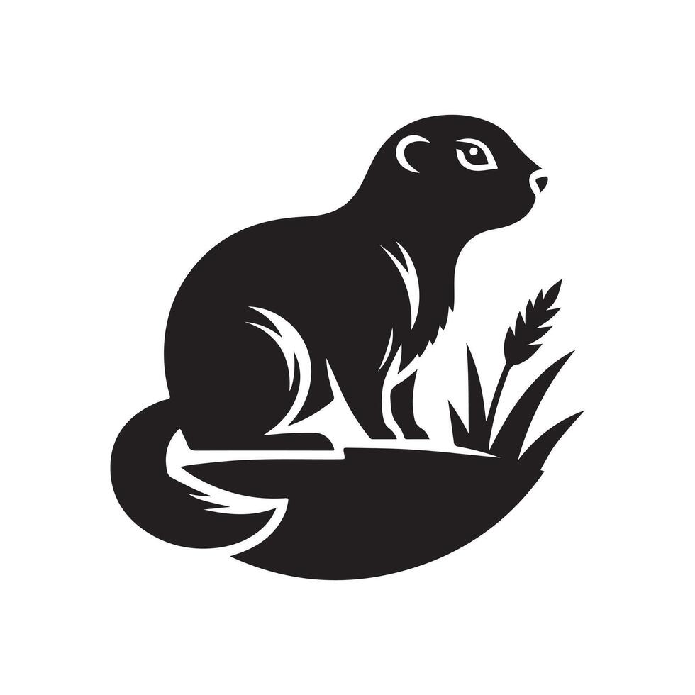 Prairie Dog Silhouette Vectors Art for Conservation Campaigns