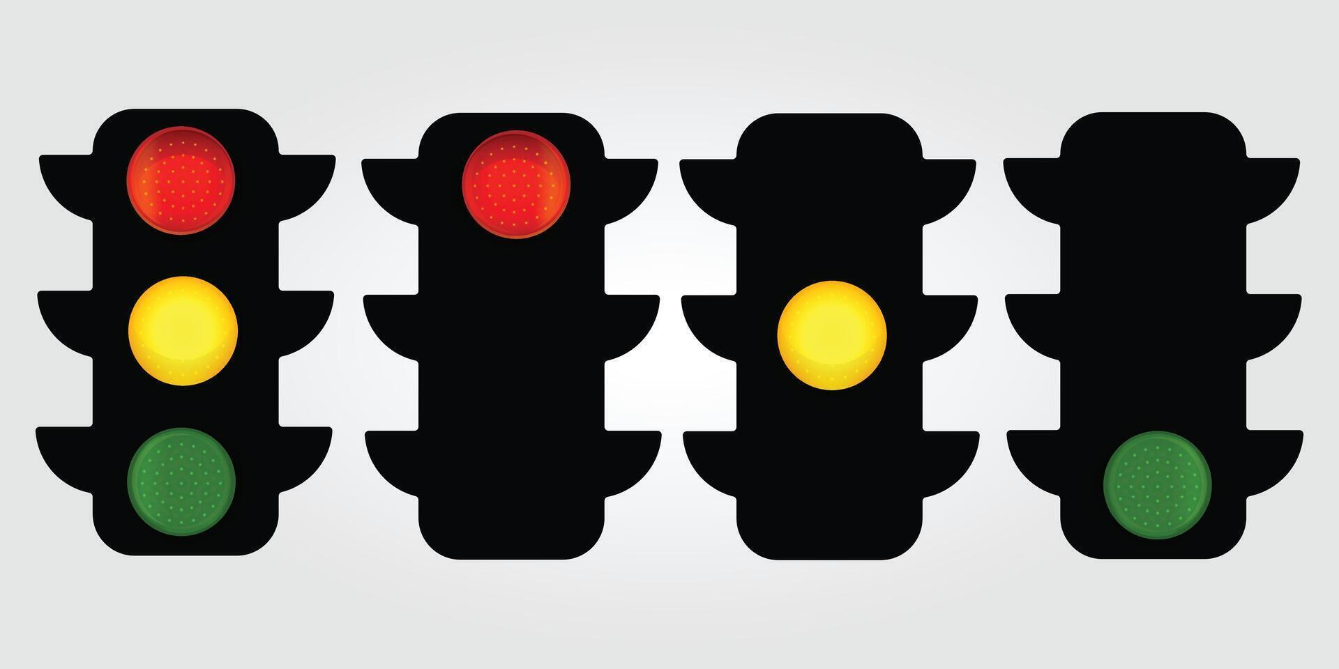 illustration of a traffic light vector