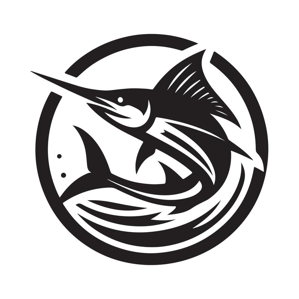 Swordfish Silhouettes for Custom Illustrations and Graphic Design Needs vector
