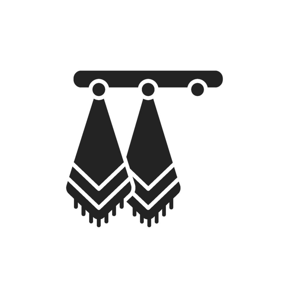 This beautifully designed minimalist towel icon elevates your home decor, infusing sophistication and charm into bathroom aesthetics while also complementing any living space exceptionally well vector