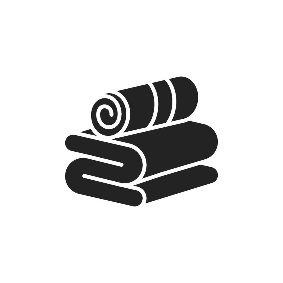 This beautifully designed minimalist towel silhouette icon is exquisitely perfect for a variety of design projects, embodying the concepts of cleanliness and comfort in a simplistic yet elegant style vector