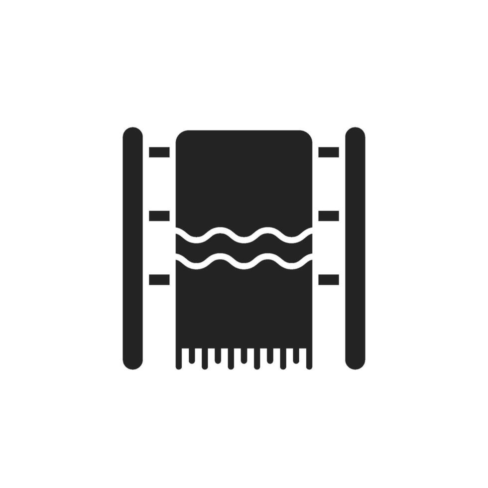 This elegant icon beautifully represents a towel featuring a textured design and captivating wavy lines, making it a perfect choice for any spa, bathroom, or laundryrelated graphics and visuals vector