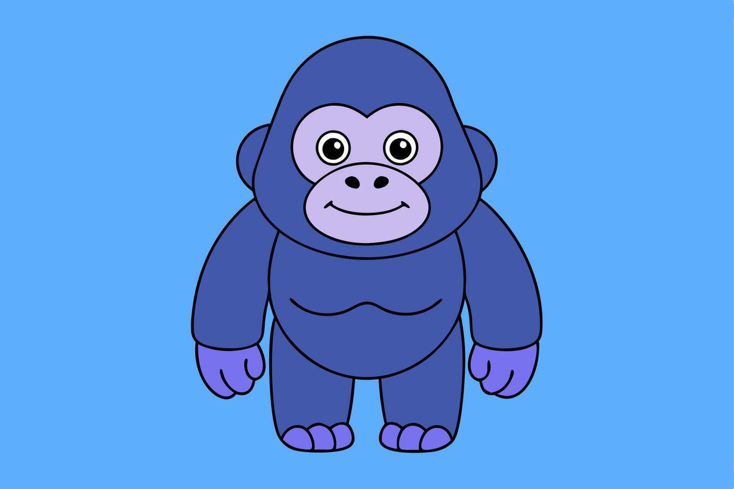Realistic Gorilla graphic for Graphic Design Projects High Quality, Detailed, and Versatile Artwork vector