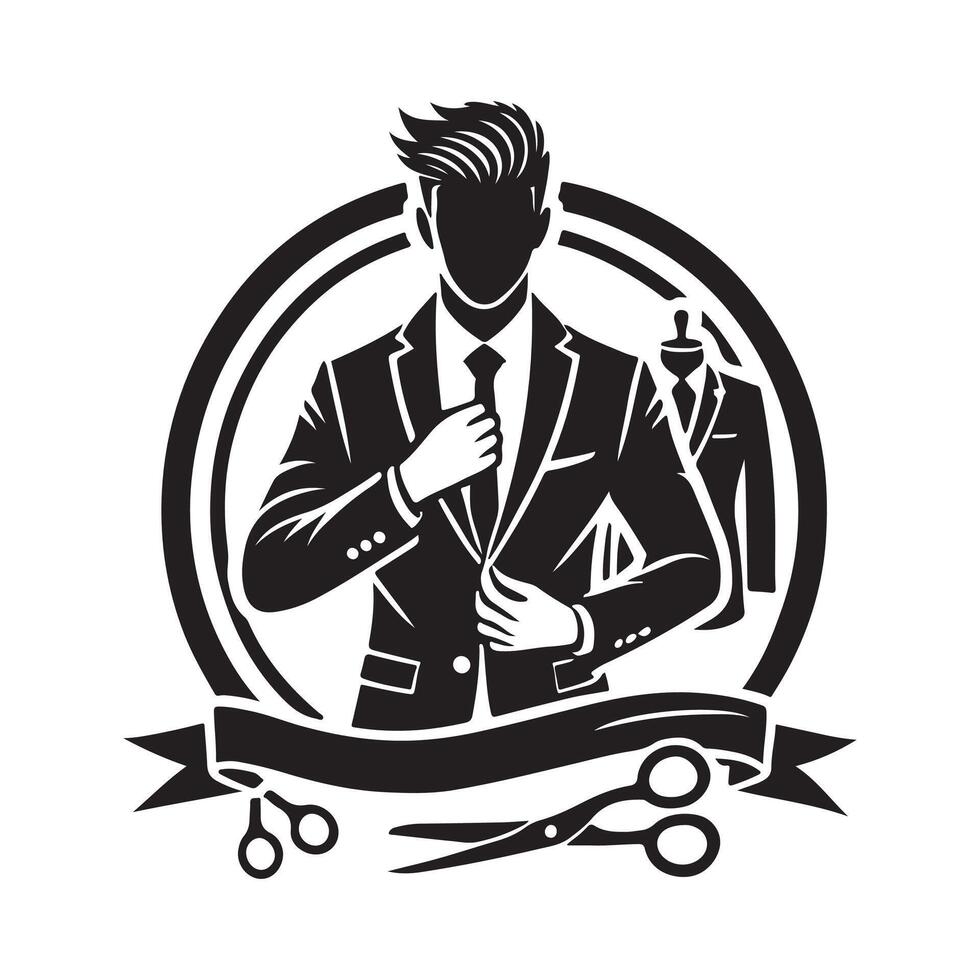 Men Blazer Silhouette Illustrations for Fashion Portfolios and Editorials vector