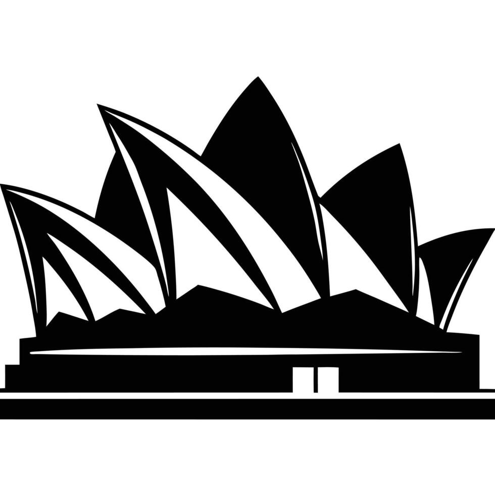 Sydney Opera House Isolated on White Background vector