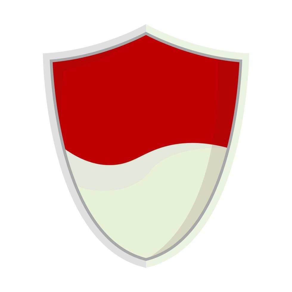 Indonesian National flag shield element vector