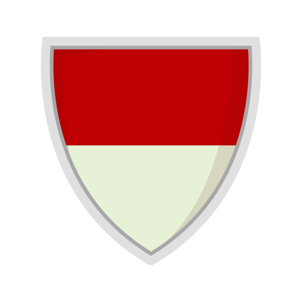 Indonesian National flag shield vector