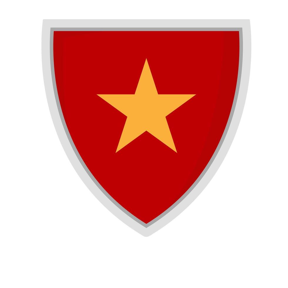 Vietnam national flag shield vector