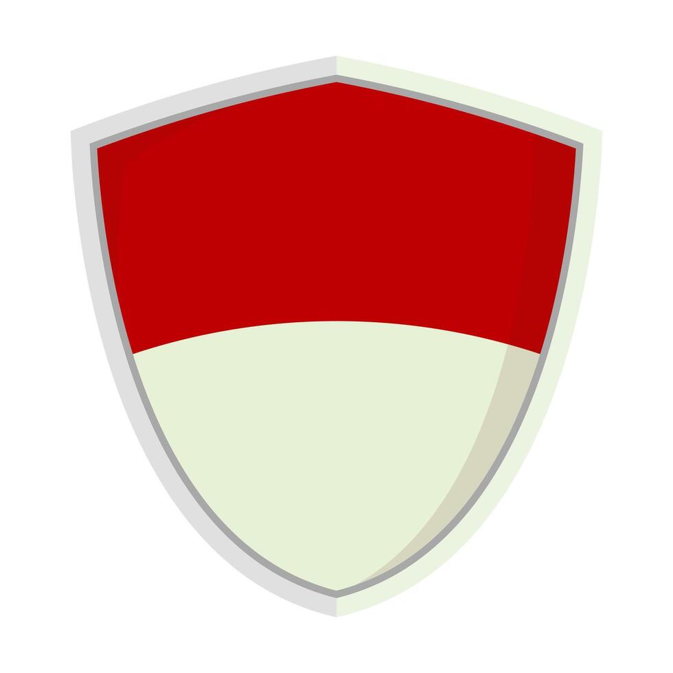Indonesian National flag shield clipart vector