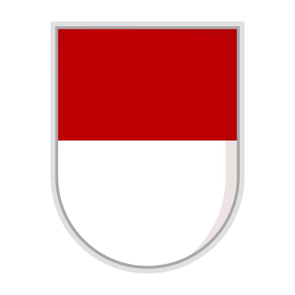 Indonesian national flag shield Badge vector