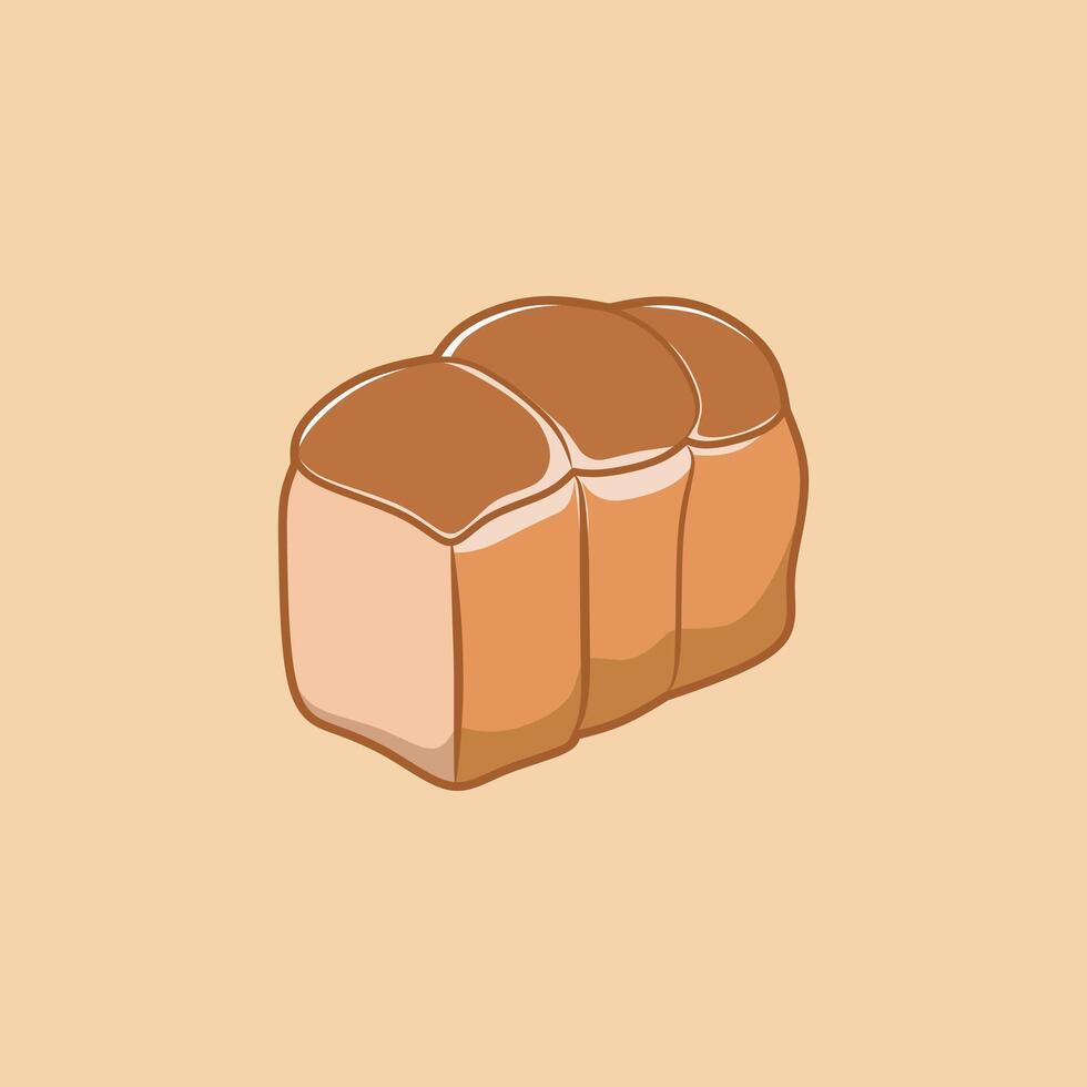 wheat bread cute illustration vector