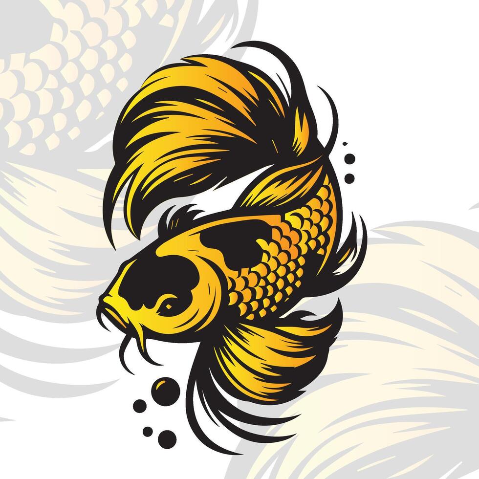 koi fish illustration vector