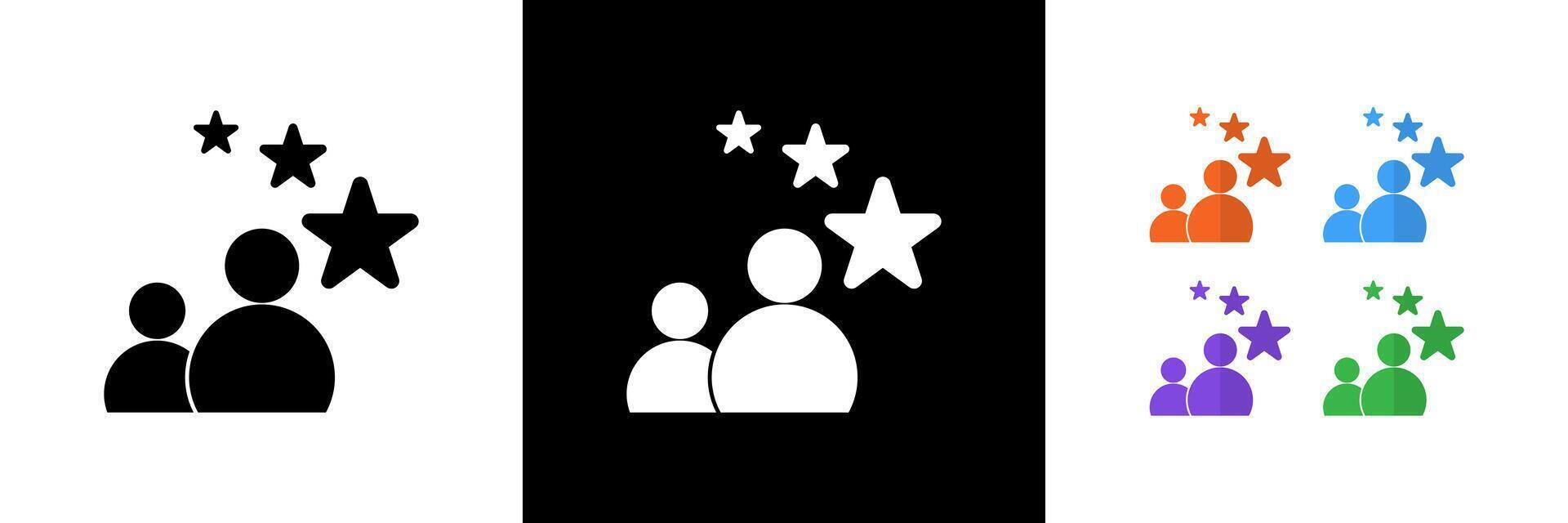 Expertise and Experience Icons. Black, White and Colorful vector
