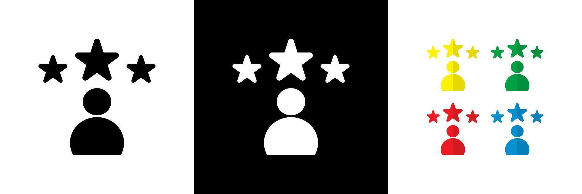 Expert Icons. Black, White and Colorful vector