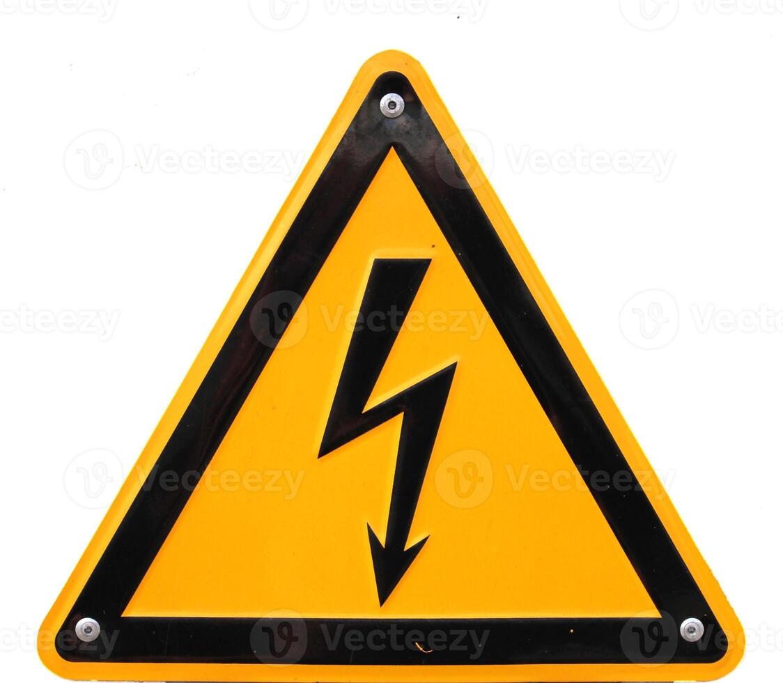 High voltage sign in Germany. photo