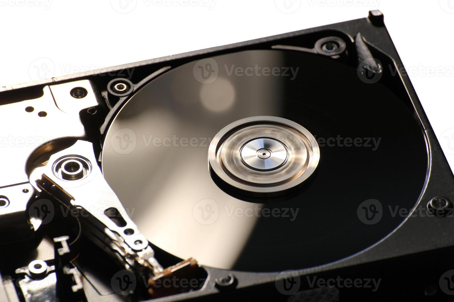 Hard disk with white background photo