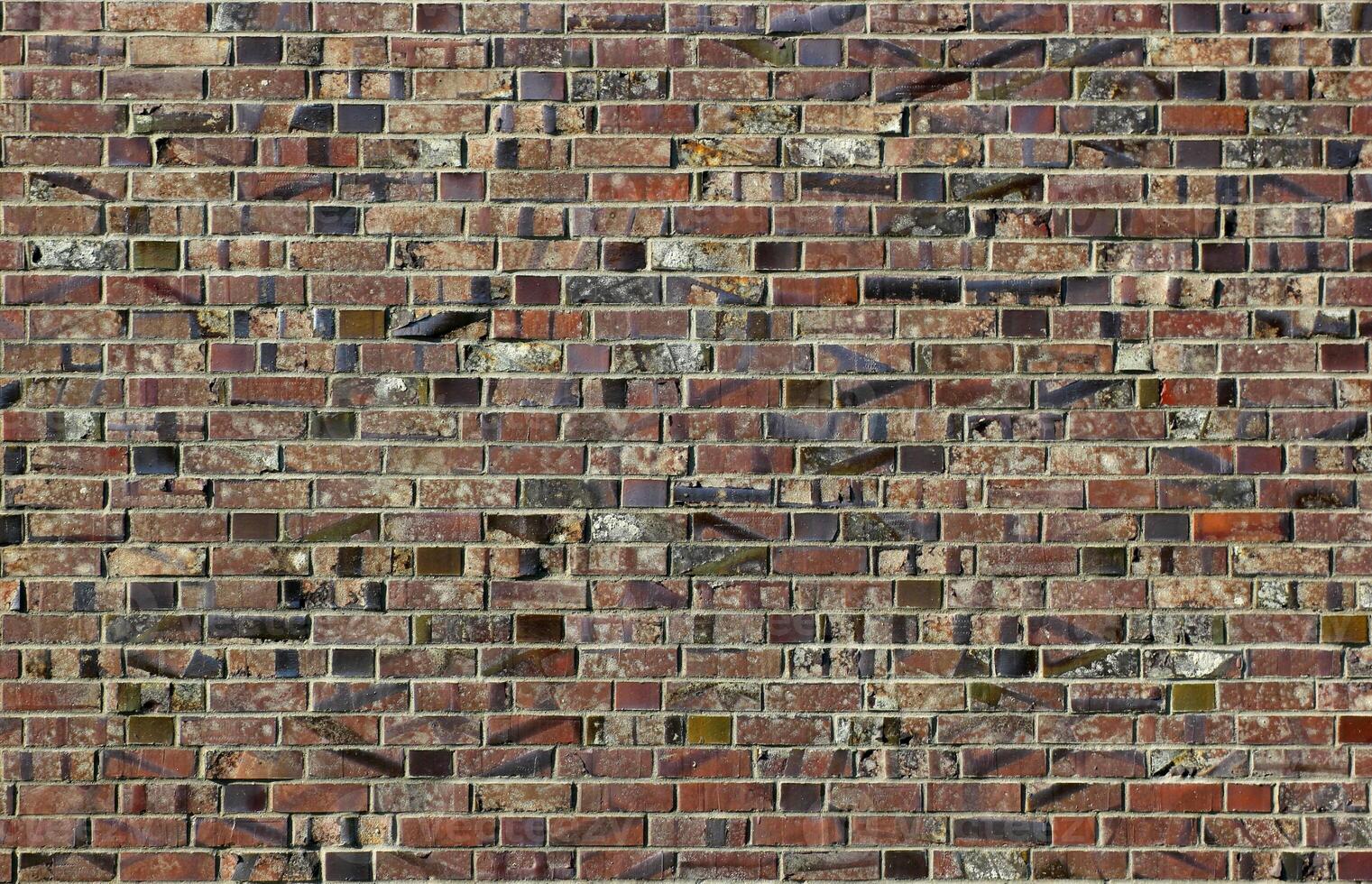 Brick texture with different colors and styles. photo