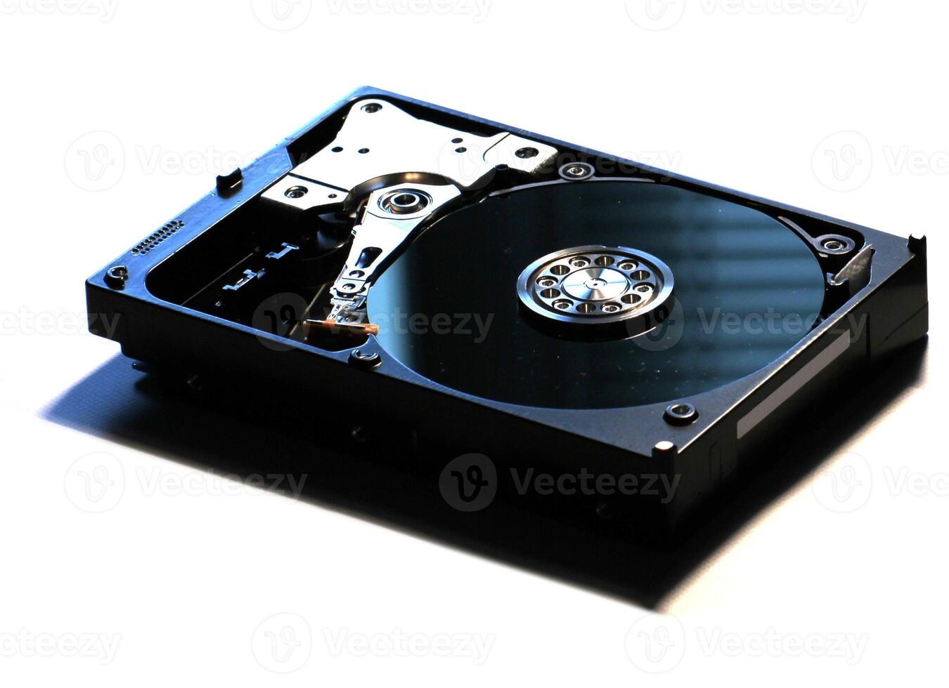 Hard disk with a white background photo