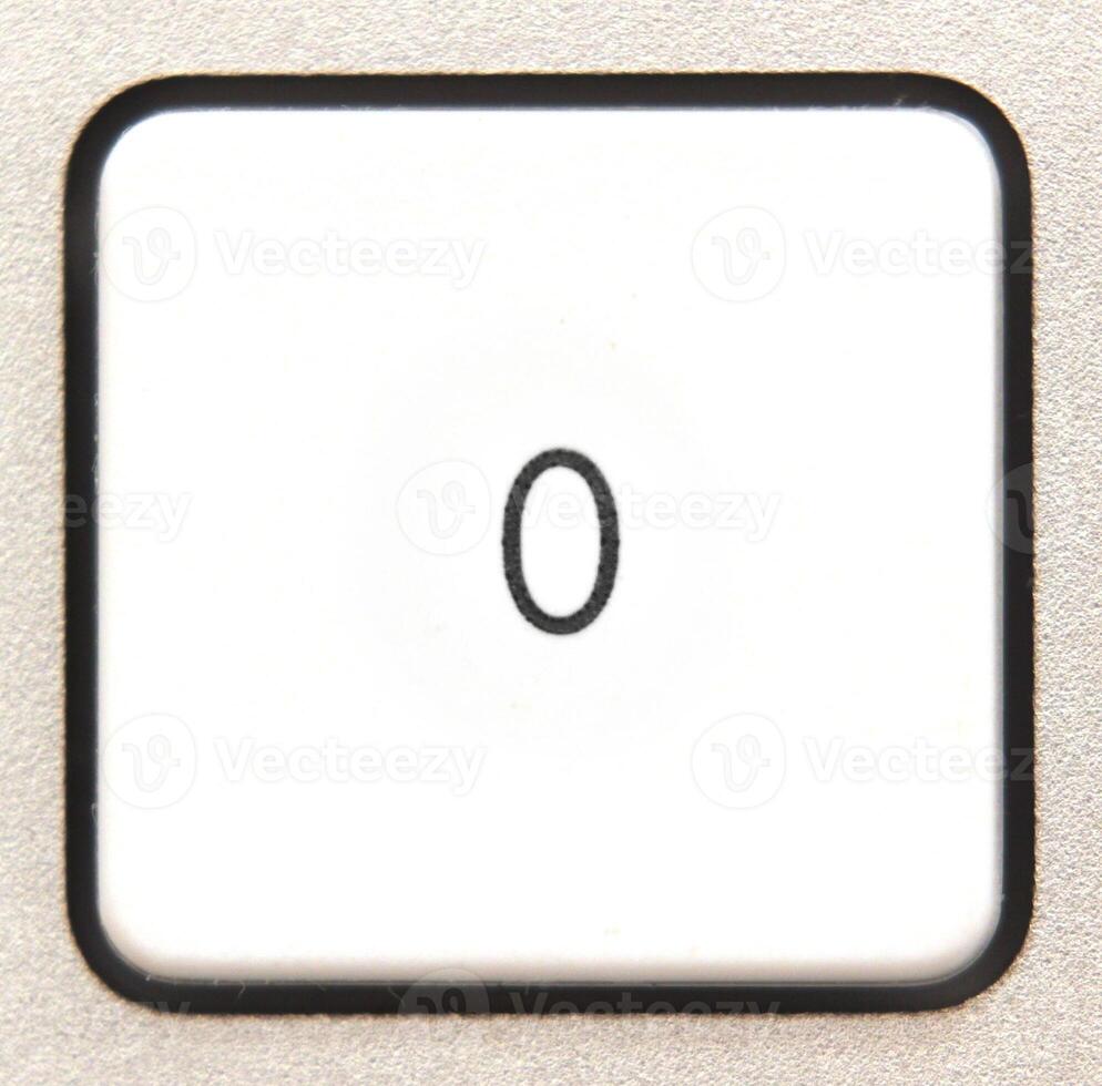 Button 0 from a modern numpad. photo