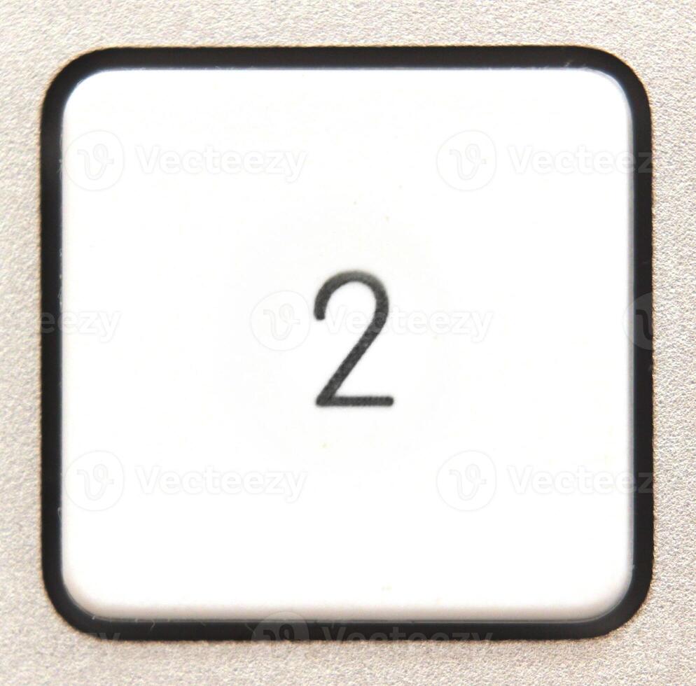 Button 2 from a modern numpad. photo