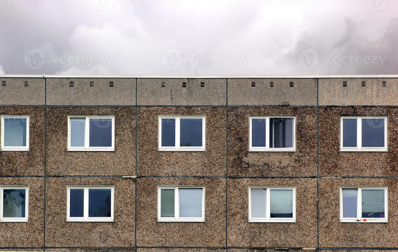Part of generic building reflecting architectural style which was common in GDR. photo