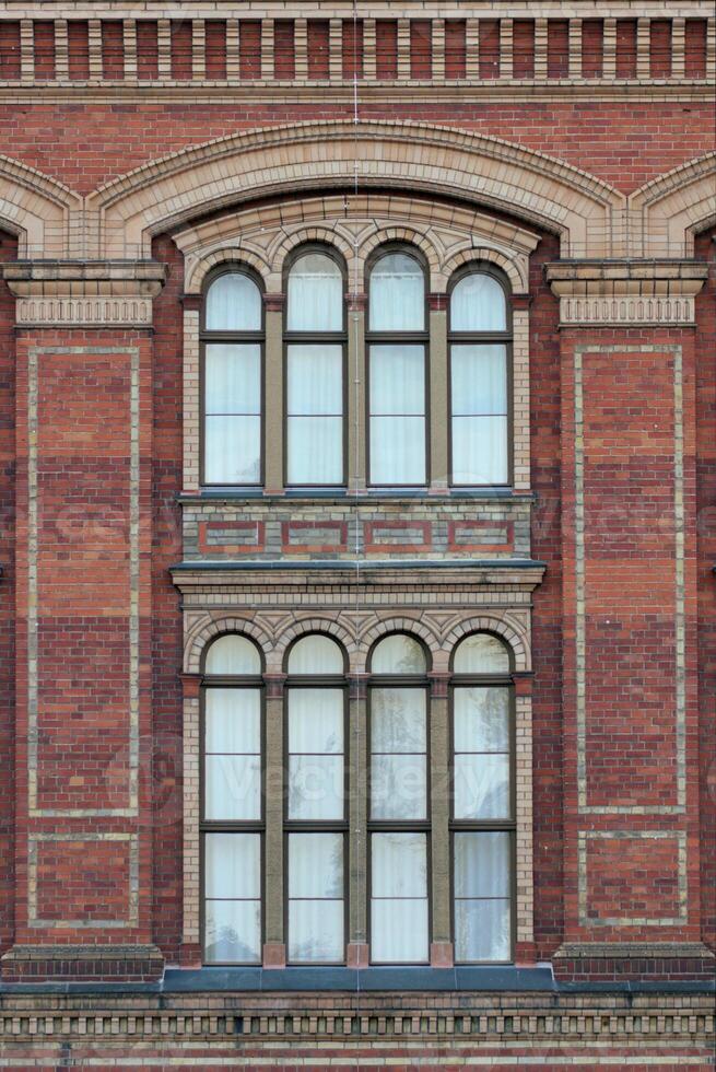 Magnificient window from a big old official building. photo