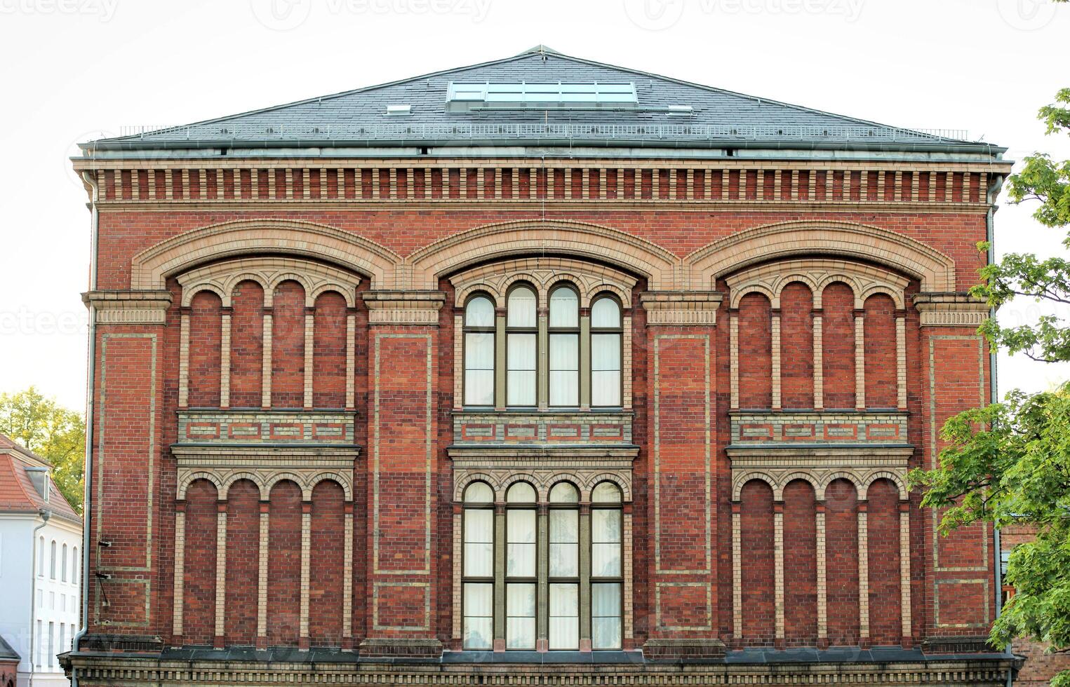 Facade of a public university building. photo
