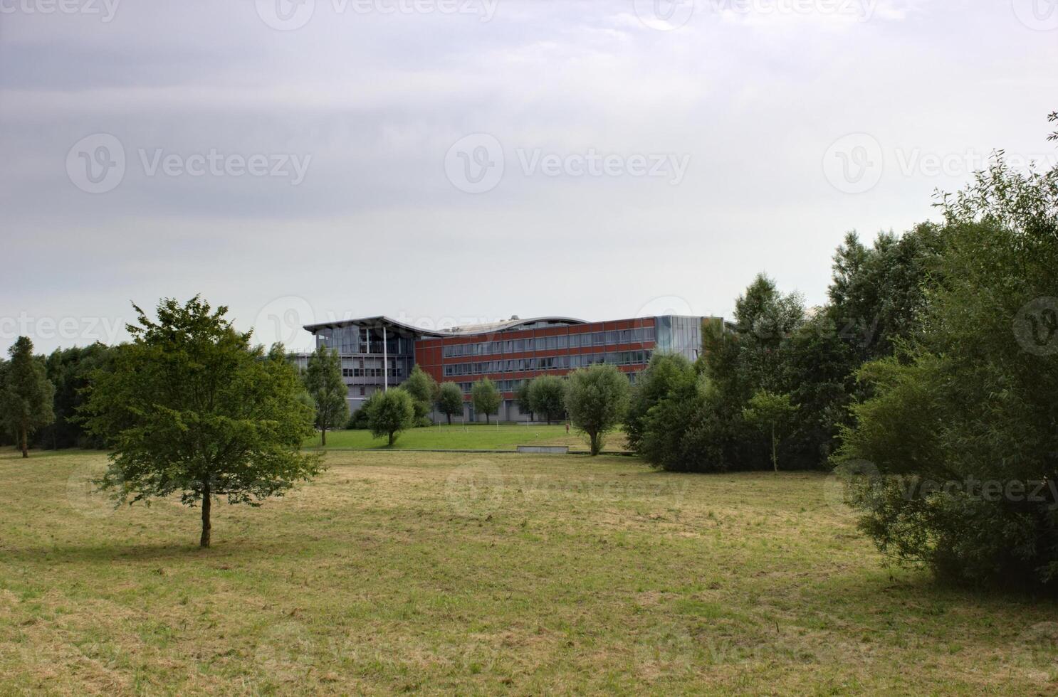Max Planck Institute for Plasma Physics in Greifswald, Mecklenburg-Vorpommern in Germany. A modern test reactor for nuclear fusion is being built inside photo