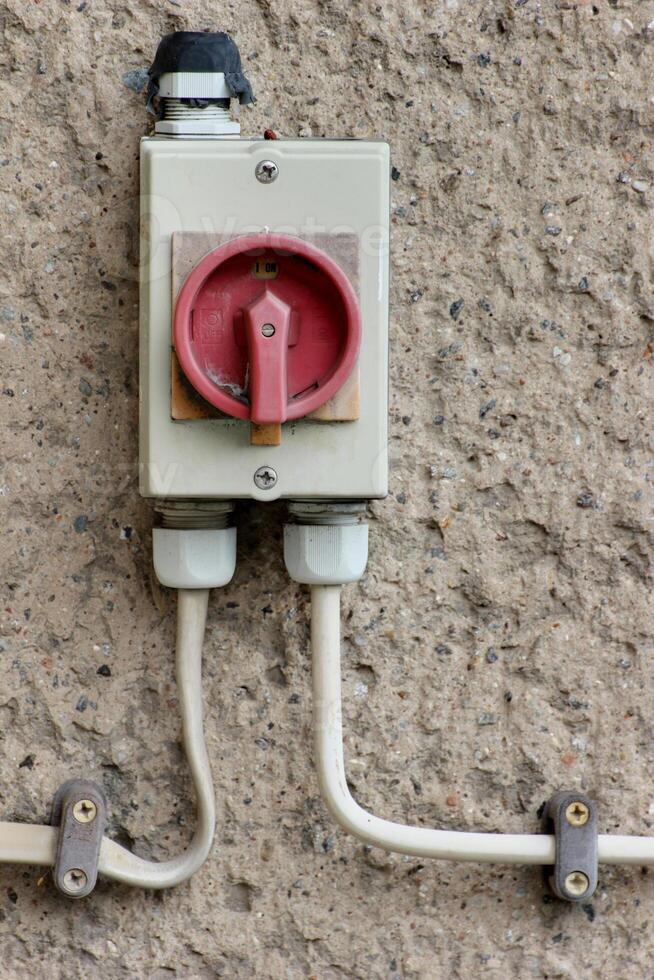 Old main power switch from the time of GDR. photo