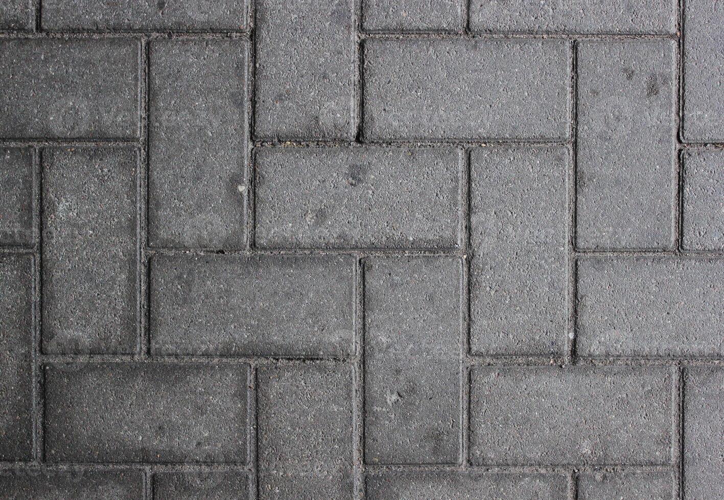 Paved walkway made from concrete blocks usable as background or texture. photo