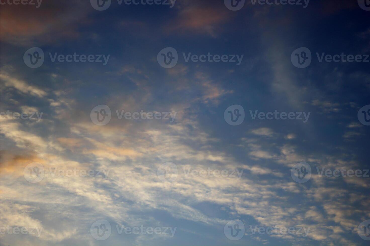 Different impressive and colorful clouds in the morning photo